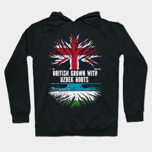 British Grown with Uzbek Roots UK Flag England Britain Union Jack Hoodie